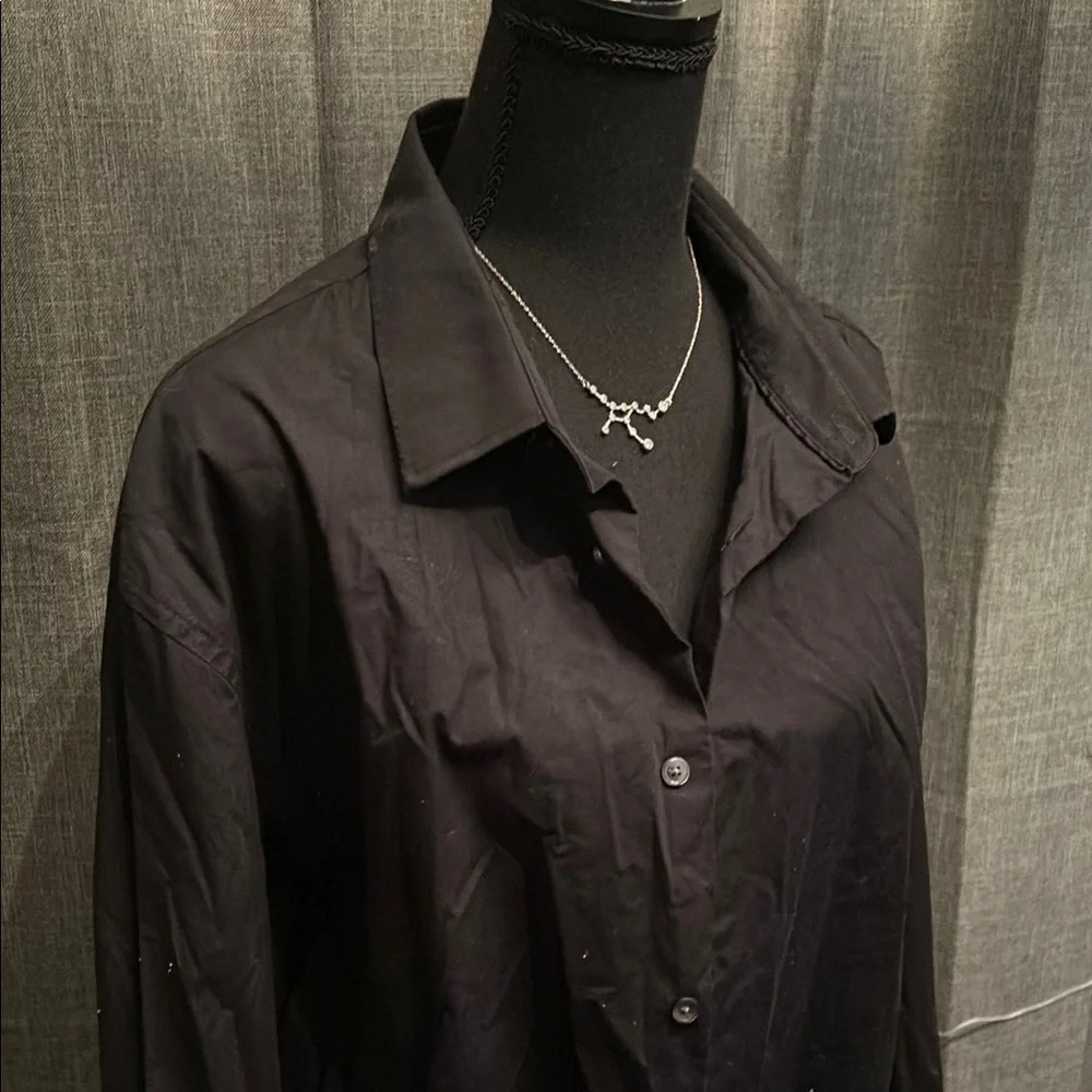 Banana Republic Black Casual Button Down Shirt